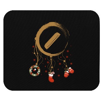 Discover musical instrument dreamcatcher Christmas Harmonic Mouse Pads
