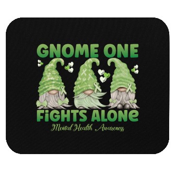 Discover Gnome One Fights Alone Mental Health Mouse Pads