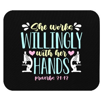 Discover Lab Technician She Works Willingly Medical Science Mouse Pads
