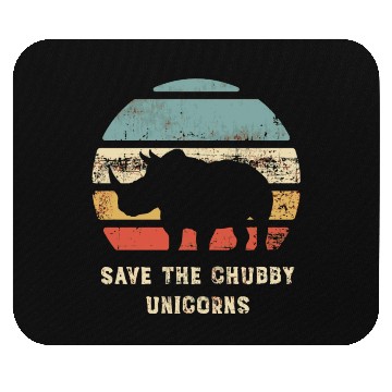 Discover Vintage Save The Chubby Unicorns Retro Mouse Pads