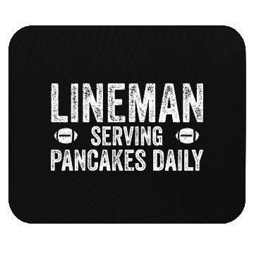 Discover Football Lineman Serving Pancakes Daily Mouse Pads
