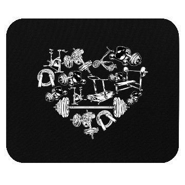 Discover Fitness Working Gym Out Heart Valentine Day Gymer Mouse Pads