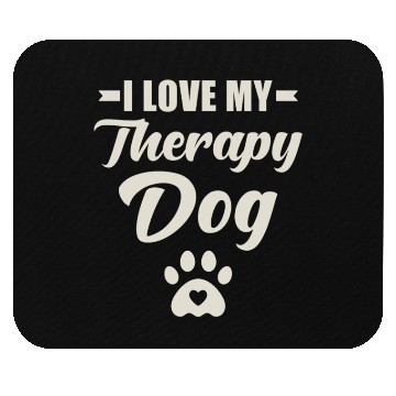 Discover I Love My Therapy Dog Mouse Pads