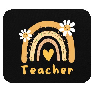 Discover Cute Yellow Floral Teacher Mouse Pads