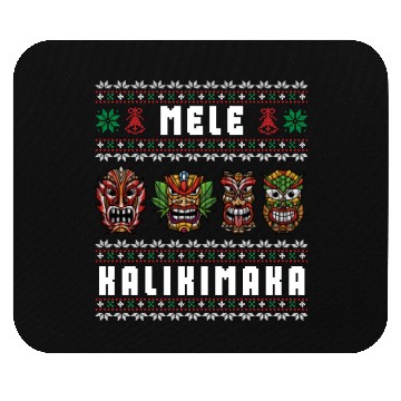 Discover Mele Kalikimaka Hawaii Tiki Funny Ugly Christmas Mouse Pads