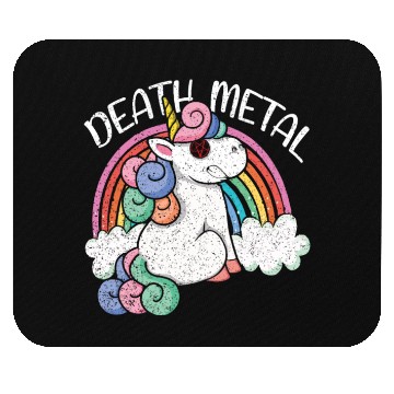 Discover Rainbow Unicorn Satan Love Metal Music Heavy Rock Mouse Pads