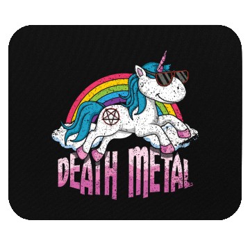 Discover Rainbow Unicorn Love Metal Music Heavy Rocker Mouse Pads
