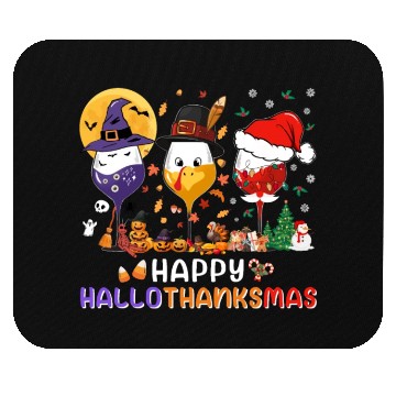 Discover Hallothanksmas Halloween Thanksgiving Christmas Mouse Pads