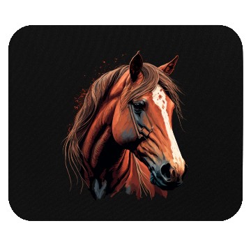 Discover Stunning Horse Head Digital Illustration Mouse Pads