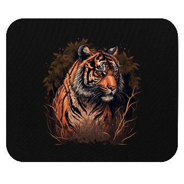 Discover Tiger in the Woods Mouse Pads