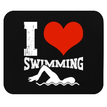 Discover I Love Swimming Swimmer Swim Mouse Pads