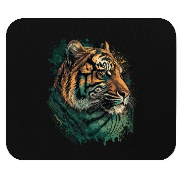 Discover Green Tiger Mouse Pads