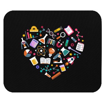 Discover Cute Science Heart Chemistry Biology Physics Mouse Pads