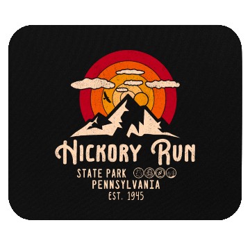 Discover Hickory Run state park Pennsylvania retro camping Mouse Pads