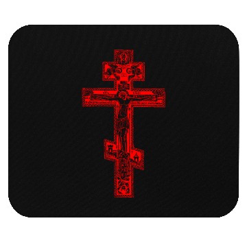 Discover Russian Orthodox Three Bar Cross Classic Mouse Pads