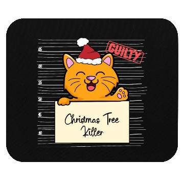 Discover Cat christmas funny prison Mouse Pads