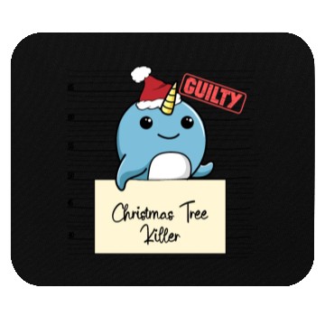Discover Narwhal christmas funny prison Mouse Pads