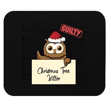 Discover Owl christmas funny prison Mouse Pads