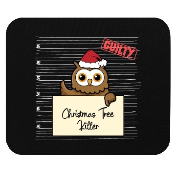Discover Owl christmas funny prison Mouse Pads