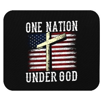 Discover One Nation Under God America US USA American Mouse Pads