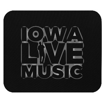 Discover Iowa Live Music Support Gear Ghost Guitar Player Mouse Pads