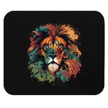 Discover Face of Lion Design Mouse Pads