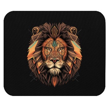 Discover Geometric Lion Head Mouse Pads