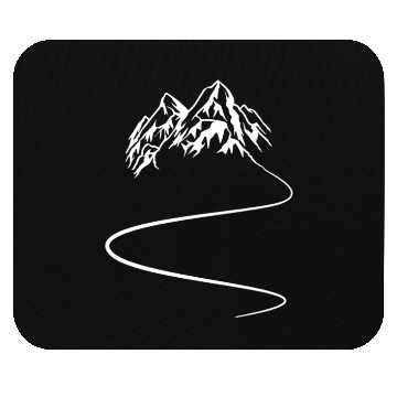 Discover Mountains hiking trail - Curves Mouse Pads