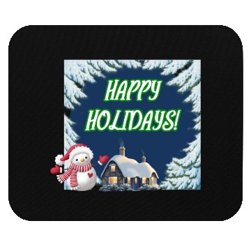 Discover HAPPY HOLIDAYS Green122 Mouse Pads