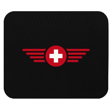 Discover Switzerland flag Mouse Pads