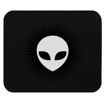 Discover rays alien head gray Mouse Pads