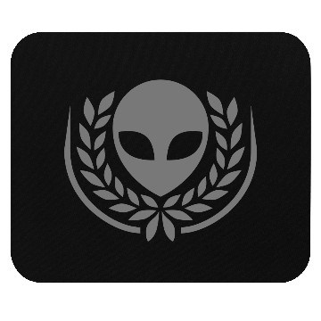Discover Laurel wreath alien crest Mouse Pads