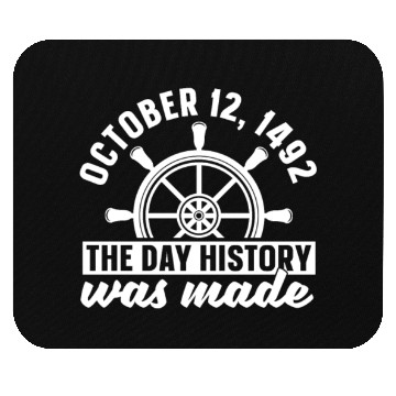Discover Columbus Day 1492 Sailing Mouse Pads