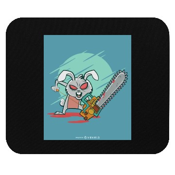 Discover Angry rabbit chainsaw Angry rabbit chainsaw inspir Mouse Pads