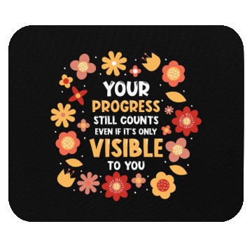 Discover Progress Life Quotes Positive Message Wisdom Mouse Pads