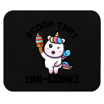 Discover Rainbow Cute Unicorn Ice Cream Lover Mythical Mouse Pads