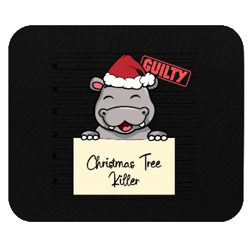Discover Hippo christmas funny prison Mouse Pads