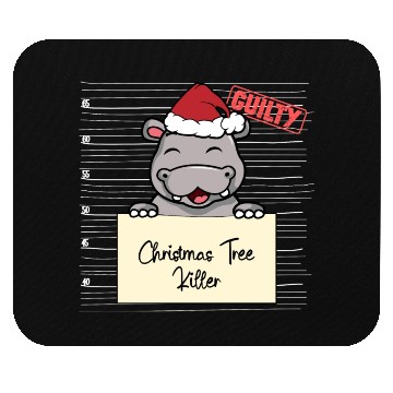Discover Hippo christmas funny prison Mouse Pads