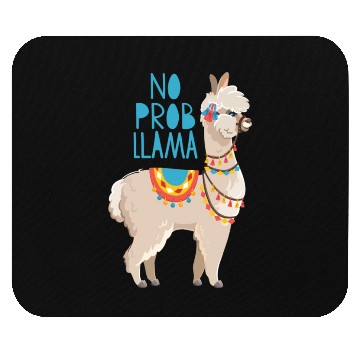 Discover no probllama funny lama comic no problem cute Mouse Pads