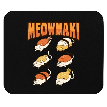 Discover Cat Sushi Meow Design for a Cat Lady or Cat Mom Mouse Pads