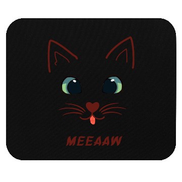 Discover Illustration Cat Cute Face Mouse Pads 2