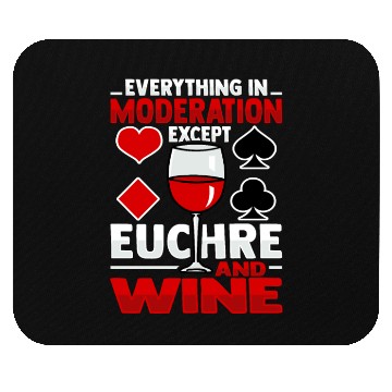 Discover Card Game Wine Euchre Tournament Design for a Mouse Pads