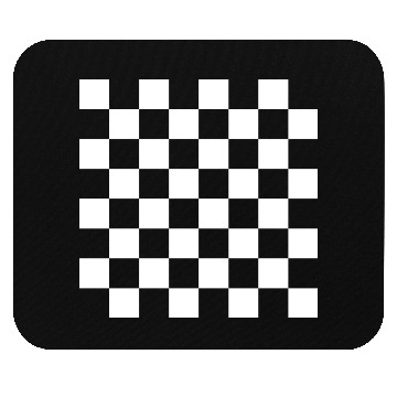 Discover white chess stencil Mouse Pads