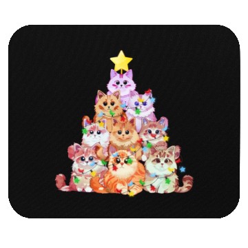 Discover Cats tangled in Christmas Lights - Cat Christmas Mouse Pads
