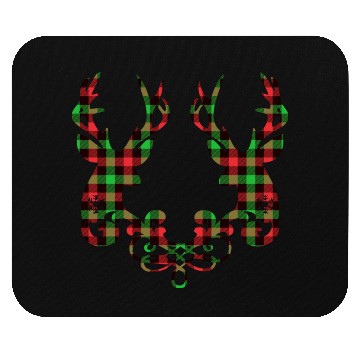 Discover Buffalo plaid deer couple Mouse Pads