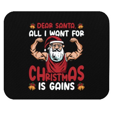 Discover Dear Santa Christmas Gym Training Holiday Workout Mouse Pads