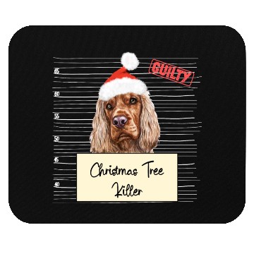 Discover English cocker Spaniel christmas funny prison Mouse Pads
