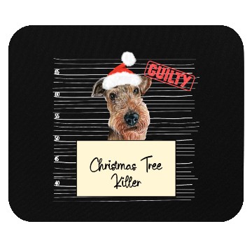 Discover Airedale Terrier christmas funny prison Mouse Pads