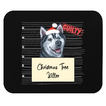 Discover Husky christmas funny prison Mouse Pads