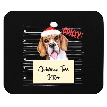 Discover Beagle christmas funny prison Mouse Pads